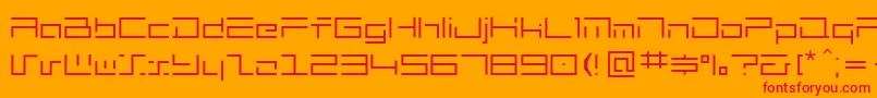 mh   Font – Red Fonts on Orange Background