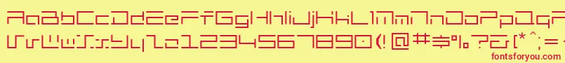 フォントmh   – 赤い文字の黄色い背景