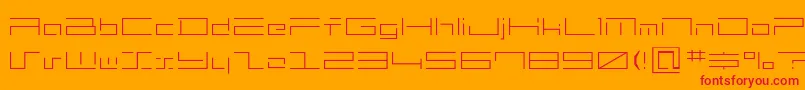 mh2   Font – Red Fonts on Orange Background