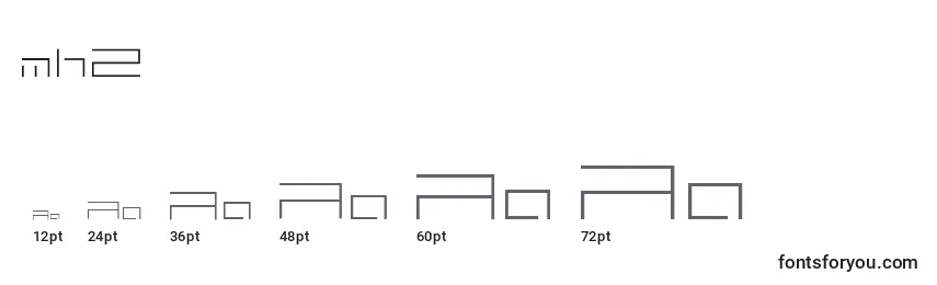 Размеры шрифта Mh2   (134267)