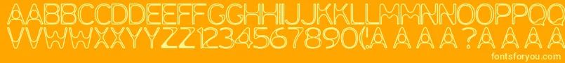 mia Font – Yellow Fonts on Orange Background