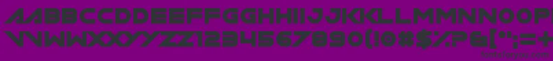 Czcionka Miamagon – czarne czcionki na fioletowym tle
