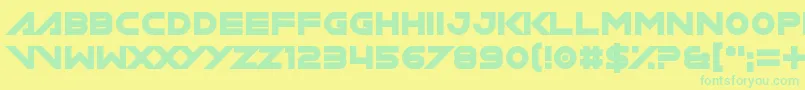 Więcej informacji o czcionce Miamagon Czcionka Miamagon – zielone czcionki na żółtym tle