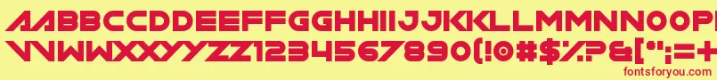 Miamagon-fontti – punaiset fontit keltaisella taustalla