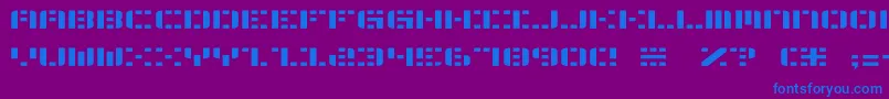 フォントAldom2 – 紫色の背景に青い文字