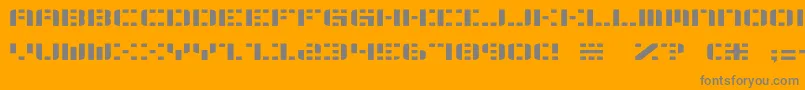 フォントAldom2 – オレンジの背景に灰色の文字