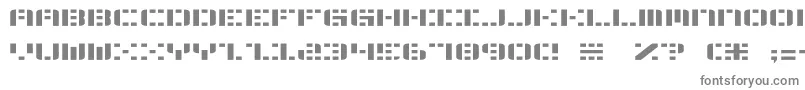 フォントAldom2 – 白い背景に灰色の文字