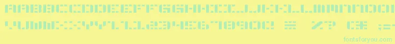 Aldom2 Font – Green Fonts on Yellow Background