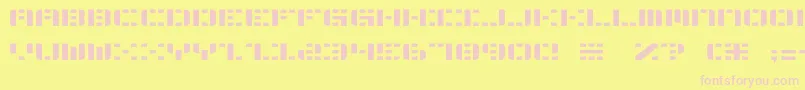 Aldom2 Font – Pink Fonts on Yellow Background