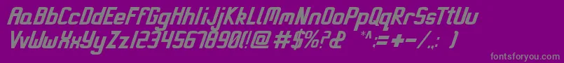 Miami Font – Gray Fonts on Purple Background