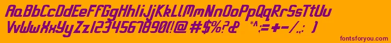 Miami Font – Purple Fonts on Orange Background