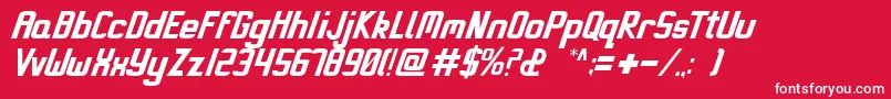 Miami Font – White Fonts on Red Background