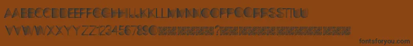 MiamiShades-fontti – mustat fontit ruskealla taustalla