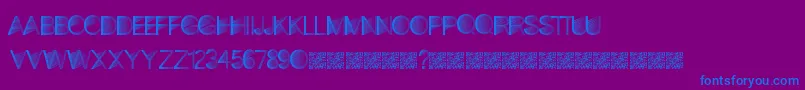 フォントMiamiShades – 紫色の背景に青い文字