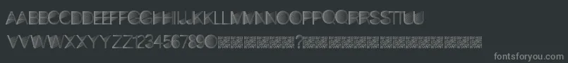 MiamiShades-fontti – harmaat kirjasimet mustalla taustalla