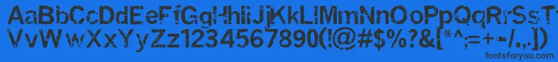 miasi    Font – Black Fonts on Blue Background