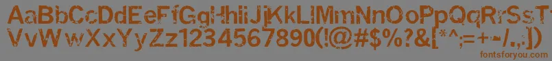 miasi    Font – Brown Fonts on Gray Background