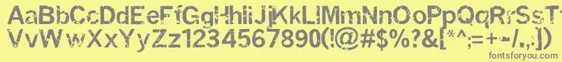 miasi    Font – Gray Fonts on Yellow Background