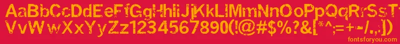 miasi    Font – Orange Fonts on Red Background