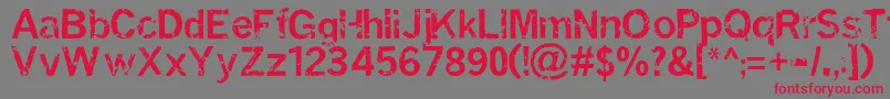 miasi    Font – Red Fonts on Gray Background