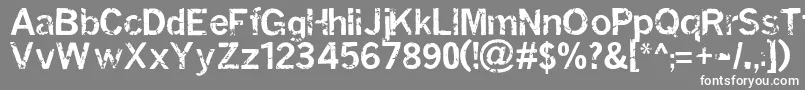 フォントmiasi    – 灰色の背景に白い文字