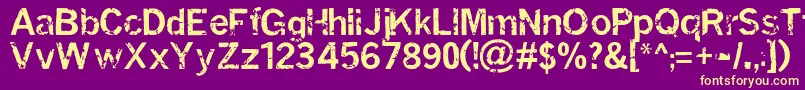 miasi    Font – Yellow Fonts on Purple Background