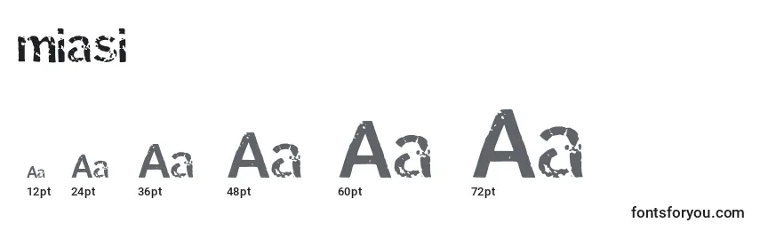 Размеры шрифта Miasi    (134272)