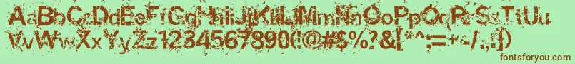 miaso    Font – Brown Fonts on Green Background