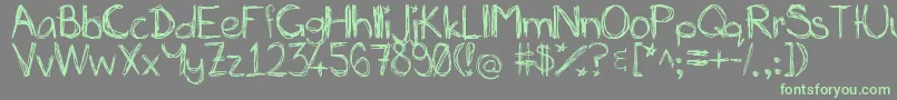 fuente MiasScribblings~ – Fuentes Verdes Sobre Fondo Gris