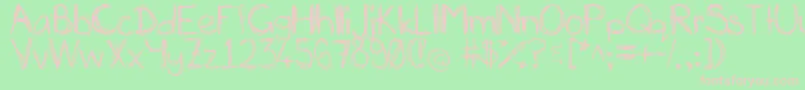 MiasScribblings~ Font – Pink Fonts on Green Background