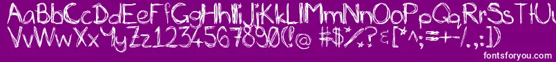 MiasScribblings~ Font – White Fonts on Purple Background