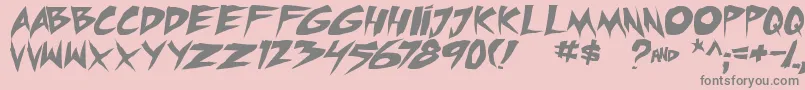 micchecktbs Font – Gray Fonts on Pink Background