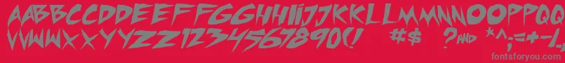 micchecktbs Font – Gray Fonts on Red Background