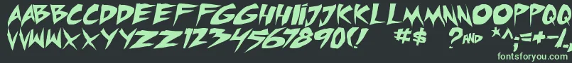 micchecktbs Font – Green Fonts on Black Background