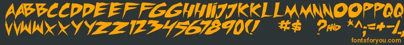 micchecktbs Font – Orange Fonts on Black Background