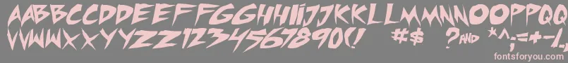 micchecktbs Font – Pink Fonts on Gray Background