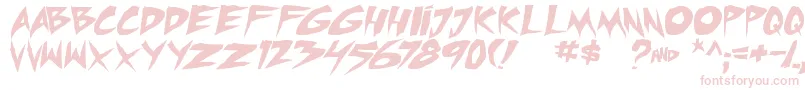 micchecktbs-Schriftart – Rosa Schriften auf weißem Hintergrund