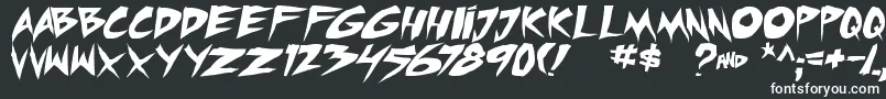 Шрифт micchecktbs – белые шрифты на чёрном фоне