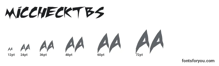 Micchecktbs Font Sizes