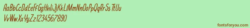 michael jackfruit Font – Brown Fonts on Green Background