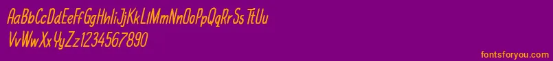 michael jackfruit Font – Orange Fonts on Purple Background