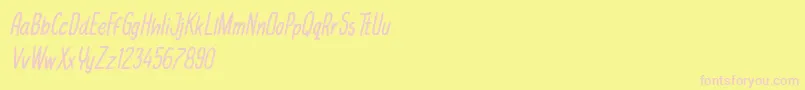 michael jackfruit Font – Pink Fonts on Yellow Background