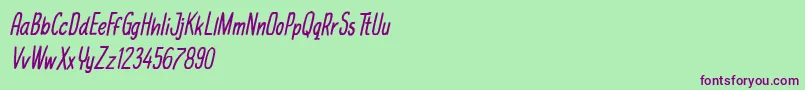 michael jackfruit Font – Purple Fonts on Green Background