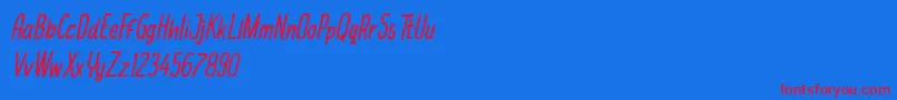 michael jackfruit Font – Red Fonts on Blue Background