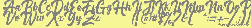 Police Michail Script FPU – polices grises sur fond jaune