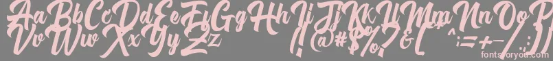 Michail Script FPU Font – Pink Fonts on Gray Background