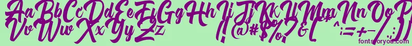 Police Michail Script FPU – polices violettes sur fond vert