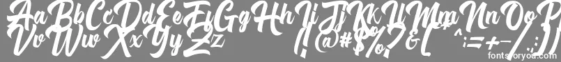 fuente Michail Script FPU – Fuentes Blancas Sobre Fondo Gris