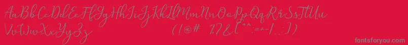 Michel Flow Dafont Font – Gray Fonts on Red Background