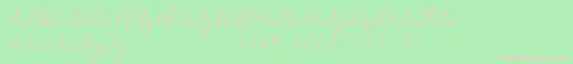 Michel Flow Dafont Font – Pink Fonts on Green Background